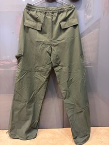 Olive Green Parachute Cargo Pants