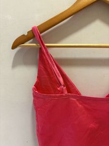 Hot Pink Satin Corset Top