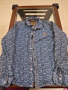 PRINTED navy Blue Boys SHIRT