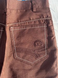 Brown Corduroy Flared Pants