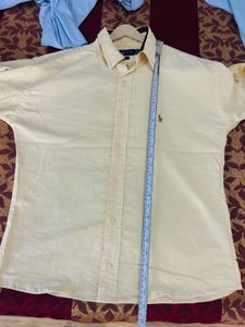 Ralph Lauren Men's Yellow Long Sleeve Shirt
