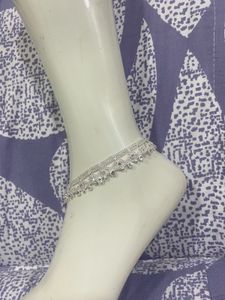 Silver Anklet with Colorful Accents