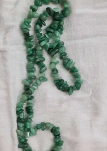Irregular crystal stone beaded necklace