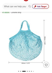 Stylish Blue Mesh Tote Bag