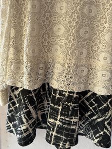 Lace Top with Flared Skirt