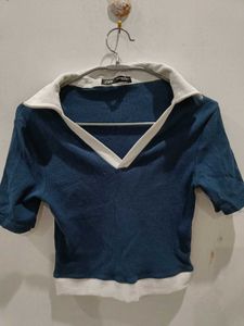 blue crop top size-M &amp; S