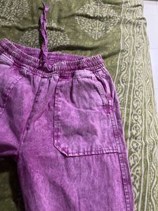 pink Acid Wash Joggers