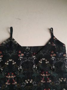 Black Floral Midi Dress