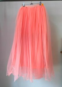 Heavy Tulle Peach Skirt