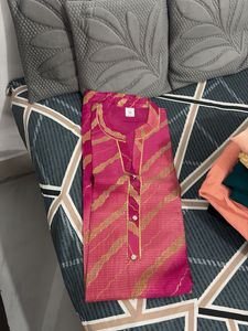 Vibrant Pink Striped Kurta