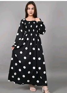 Retro Polka Dot Maxi Dress