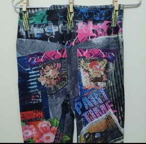 ColorFuel multicolour floral printed legging jegging