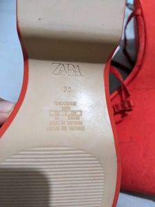Zara Chunky Platforms with satin strap,Size 38