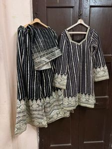 black party wear plazzo set