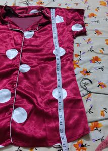 Satin Polka Dot nightsuit