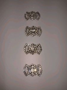 Rhinestone Brooch Set