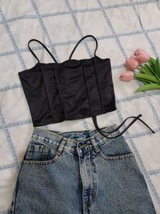 H&M Satin Corset Top