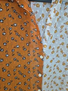 Stylish Colorblock Cherry Print Shirt