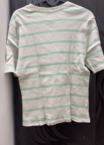 Striped Ribbed Crop Top