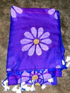 Saree and Flowers print work full body