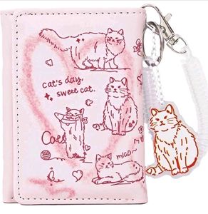 Cute Cat Keychain with Card Holder