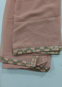 Peach Embroidered Lehenga Skirt