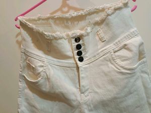 High-Waisted Denim Jeans