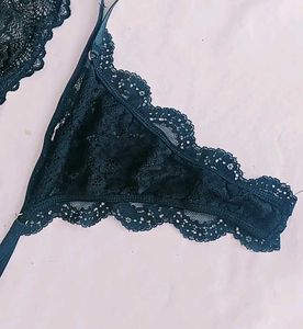 Lace Lingerie Set - Black