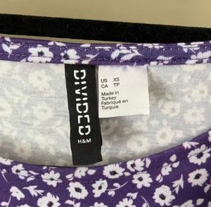 Chic Purple Floral Midi Dress with Slit