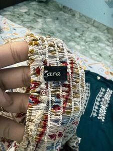 Boho Patchwork Off-Shoulder Top