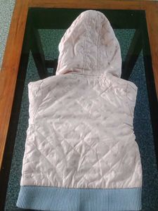 Pink Fluffy Hooded Jacket.Can be worn both side