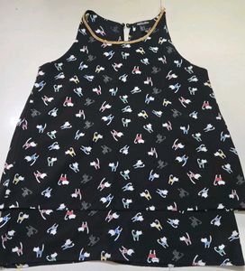 Cute Cat Print Tank Top