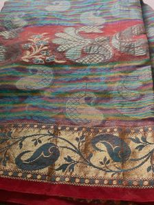 Multi Color Saree With Blouse
