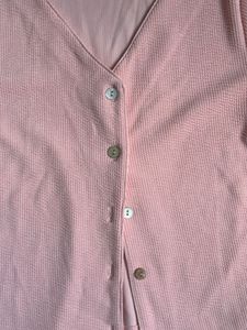 Chic Pink Button-Up Top