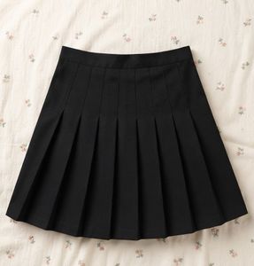 Black Pleated Mini Skirt
