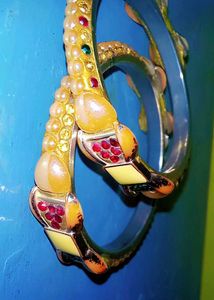Vintage Gemstone Bangle Set