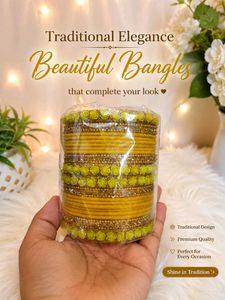 Traditional Yellow Bangles Set