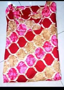 Red &amp; Pink Print Dress