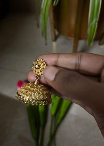 Elegant One gram Gold Jhumka Earrings