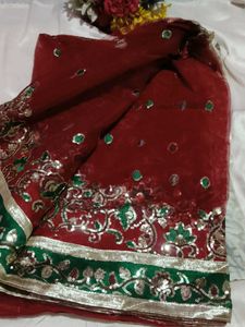 Embellished Net saree with blouse