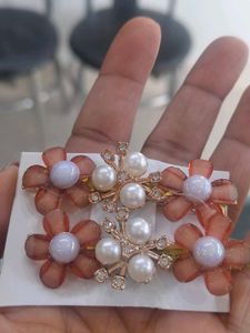 combo of Elegant Pearl &amp; Heart Dangle Earrings