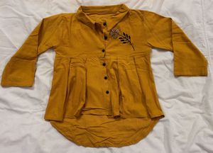 Mustard Yellow Embellished Shirt
