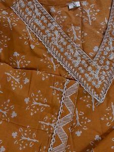Ethnic Kurta Set - Mustard &amp; White💛🍯
