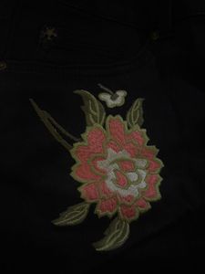 Floral Embroidered Denim Shorts