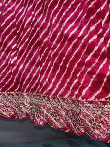 Beautiful Rose pink Bandhani Anarkali suit