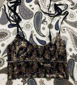 Sparkly Velvet Bralette top