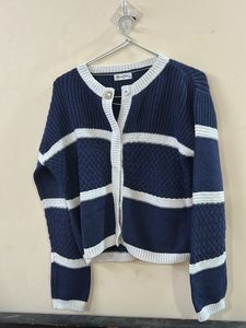 Nautical Stripe Knit Cardigan