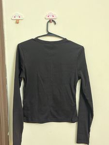 H&amp;M Deep Brown Long Sleeve Top