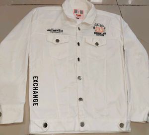 boys White Denim Jacket