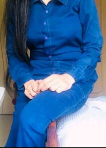 Blue Denim cotton Jumpsuit